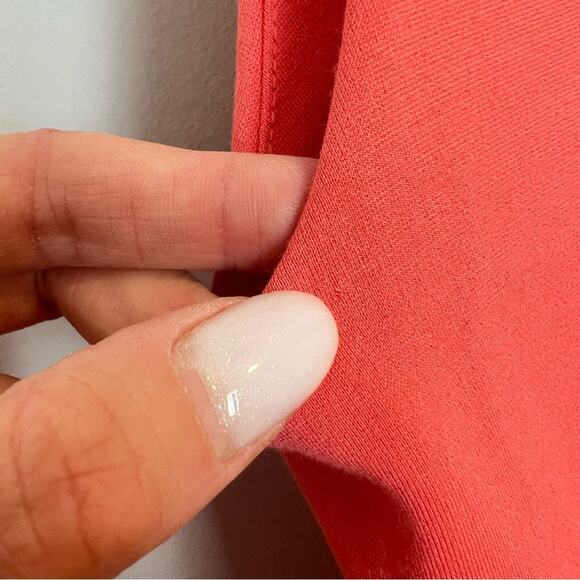 Aritzia Babaton Miguel Dress in Coral Pink Sz 0 Ponte Shift Stretch Sleeveless - Picture 6 of 8